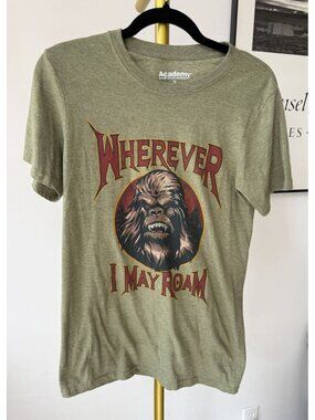 Academy Sports & Outdoors Men’s Small Green “Wherever I May Roam” Graphic Tee